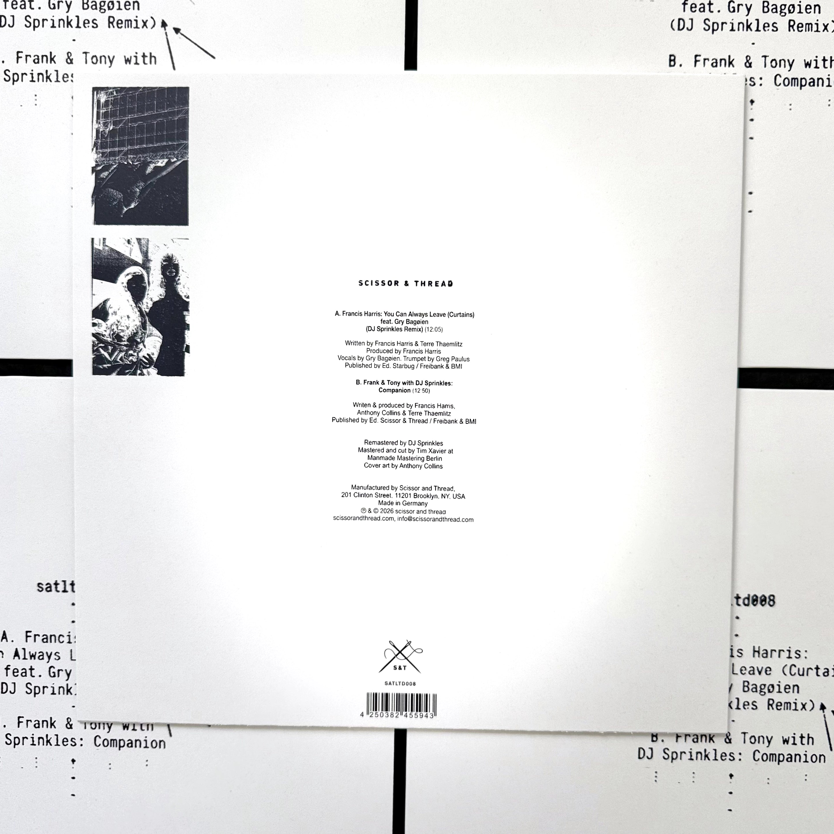 DJ Sprinkles, Francis Harris, Frank & Tony You Can Always Leave / Companion 12"