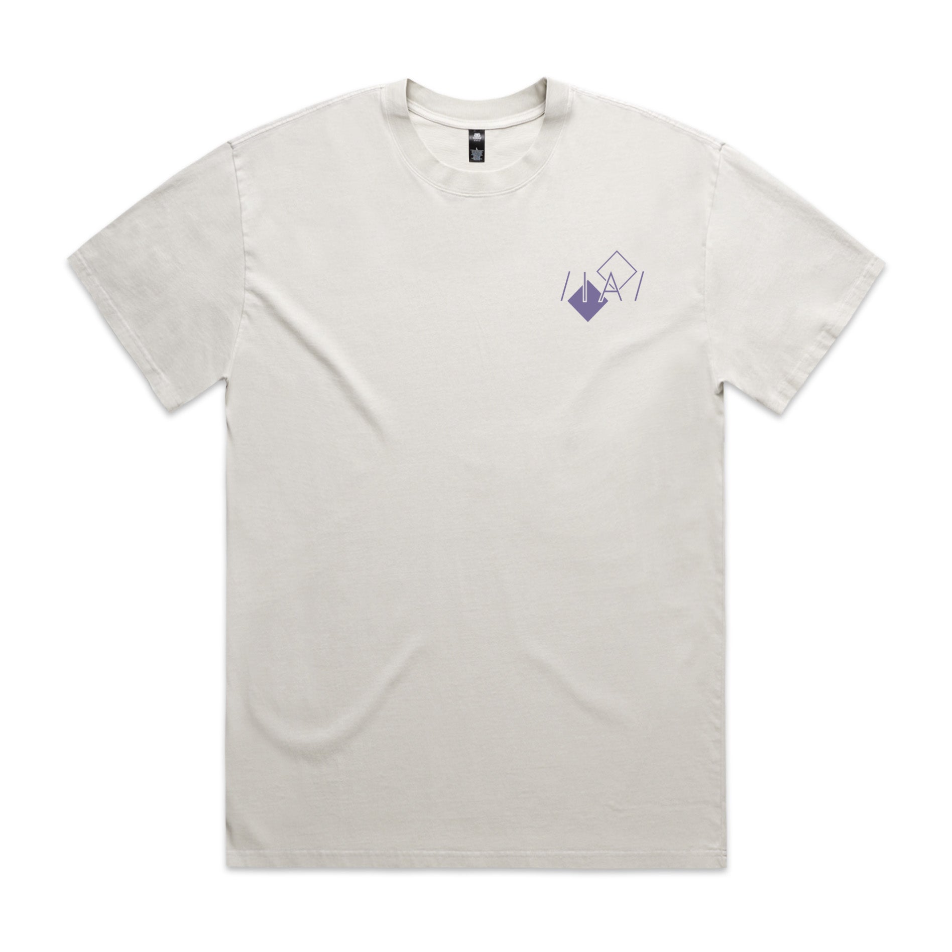 Inverted Audio Heavy Faded T-Shirt (Bone & Lavender)