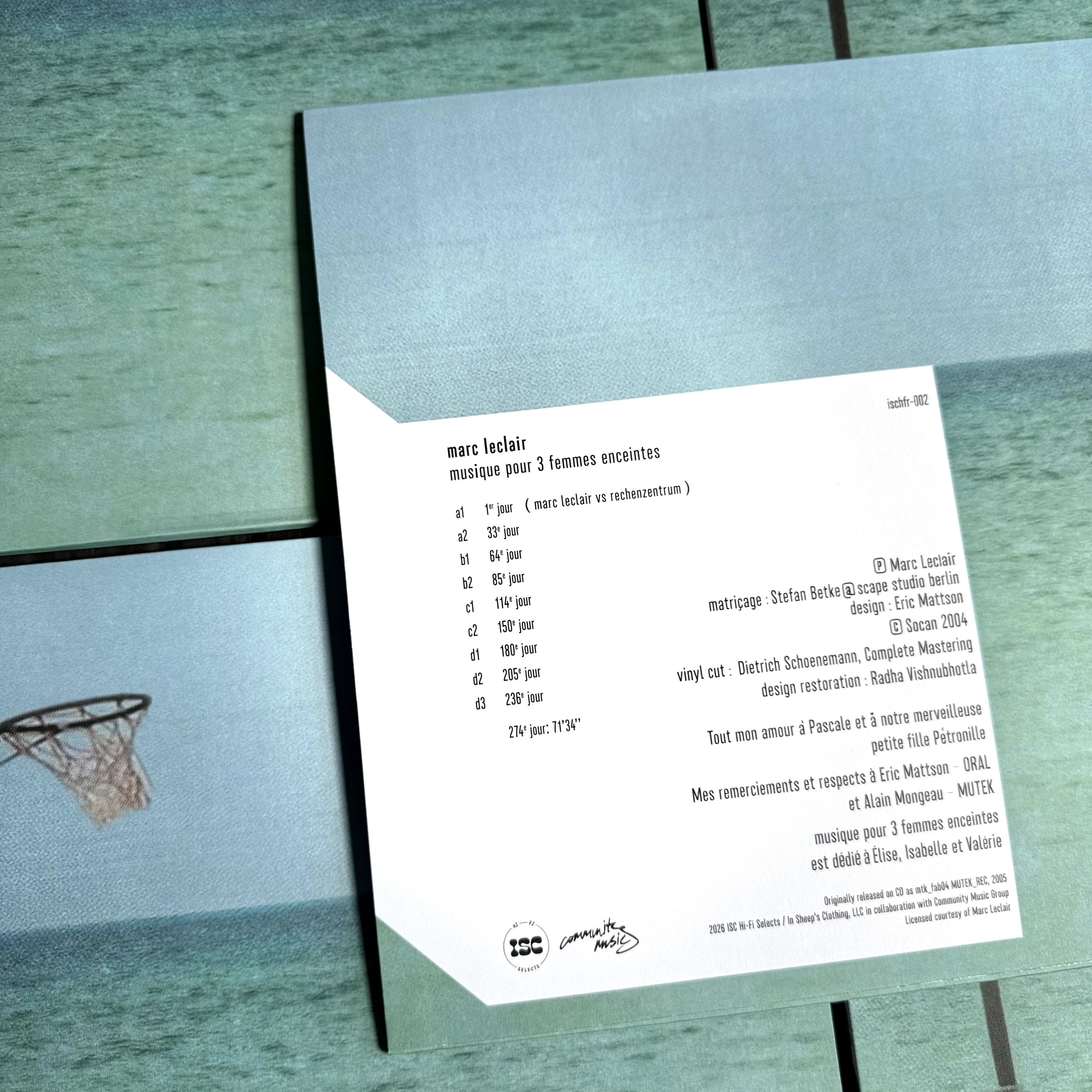 Marc Leclair Musique Pour 3 Femmes Enceintes Vinyl