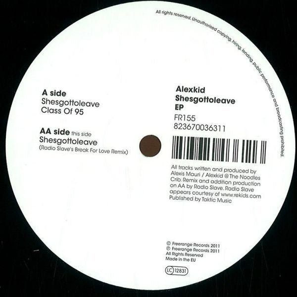 Alexkid – Shesgottoleave EP (Radio Slave Remix)