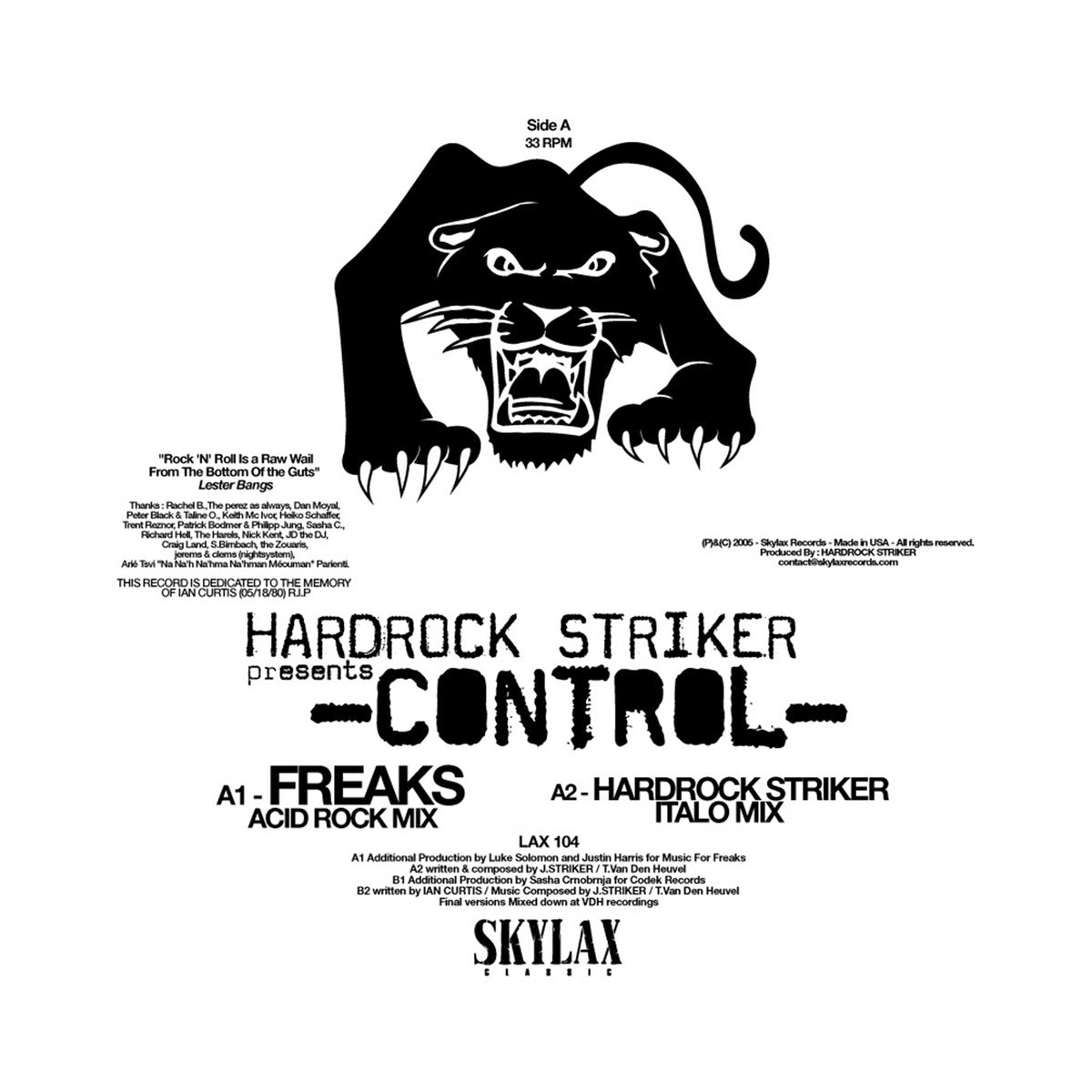 Hardrock Striker – Control