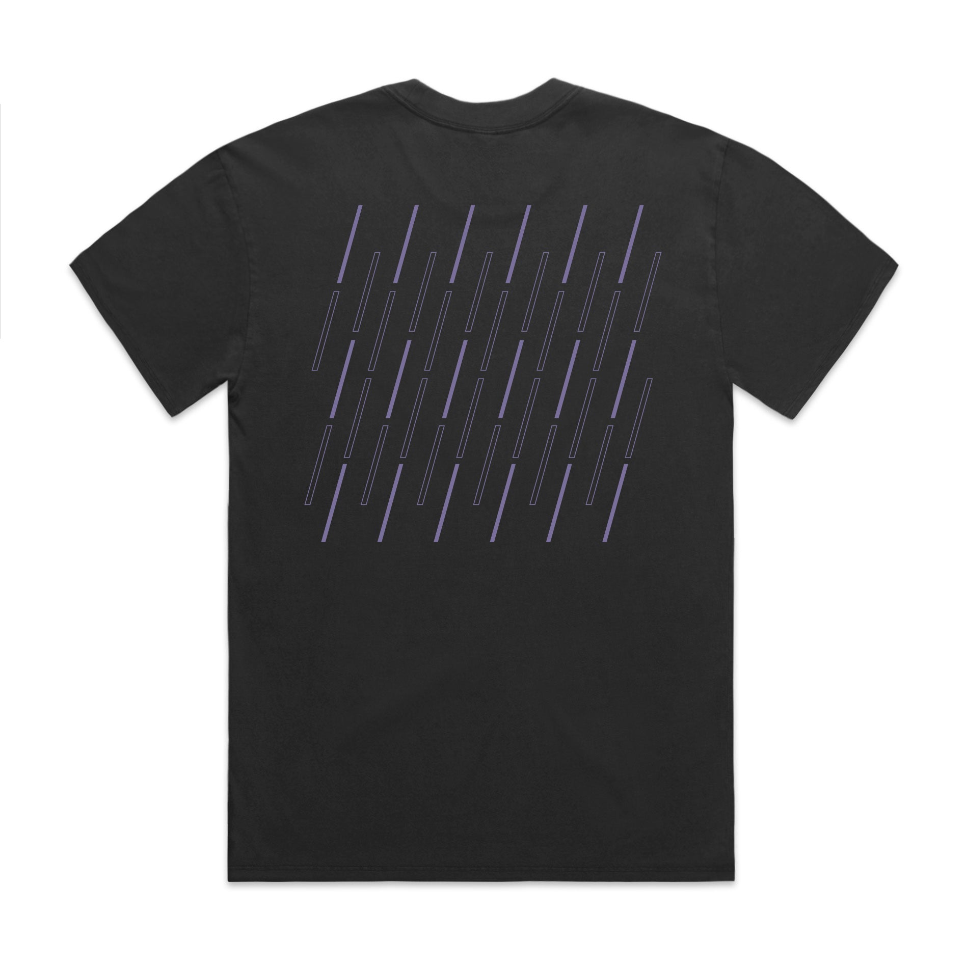 Inverted Audio Heavy Faded T-Shirt (Black & Lavender)