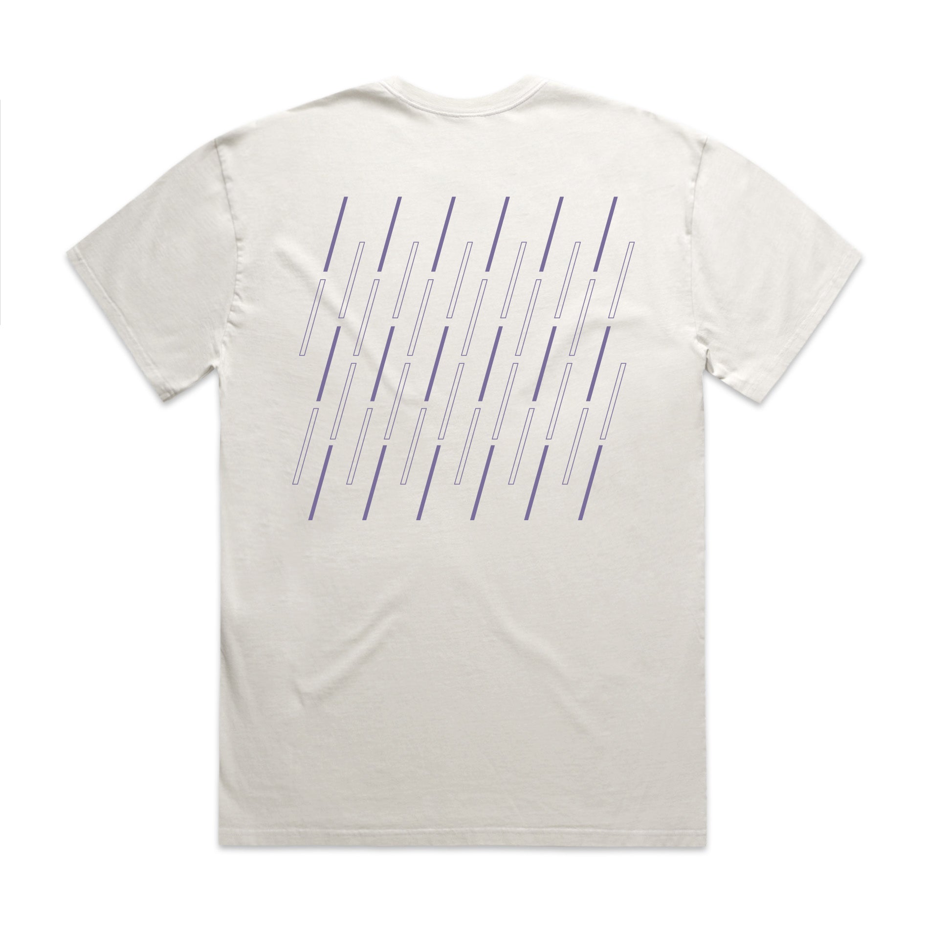 Inverted Audio Heavy Faded T-Shirt (Bone & Lavender)