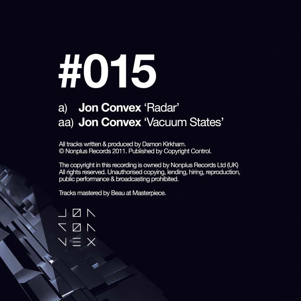 Jon Convex – Radar / Vacuum States