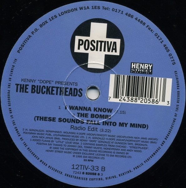 Kenny "Dope"* Presents The Bucketheads – The Bomb! (These Sounds Fall Into My Mind)