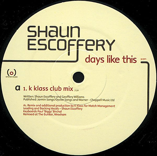Shaun Escoffery – Days Like This