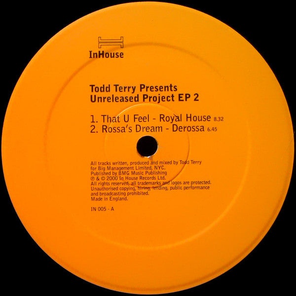 Todd Terry – Unreleased Project EP 2