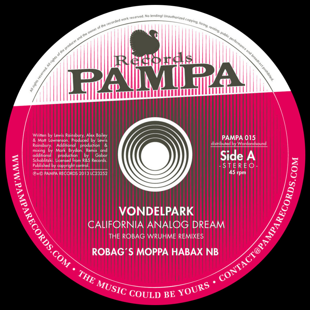 Vondelpark – California Analog Dream (The Robag Wruhme Remixes)